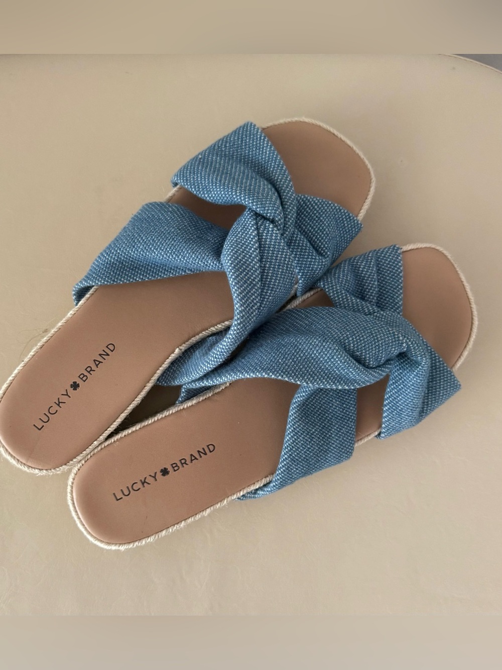 Lucky Brand Blue Slide Sandals Women’s 9